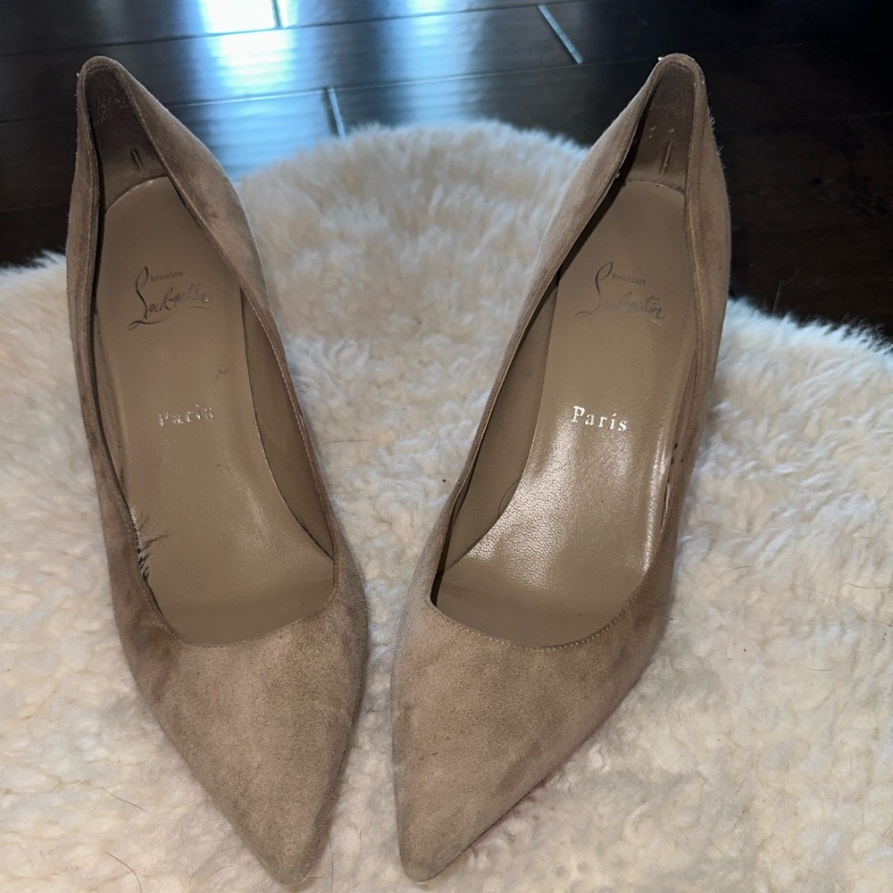 Beige Suede Kate 85mm Pumps - 41